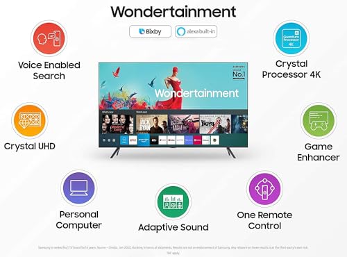 Samsung 138 cm (55 inches) Wondertainment Series 4K Ultra HD LED Smart TV UA55TUE60FKLXL (Titan Gray)