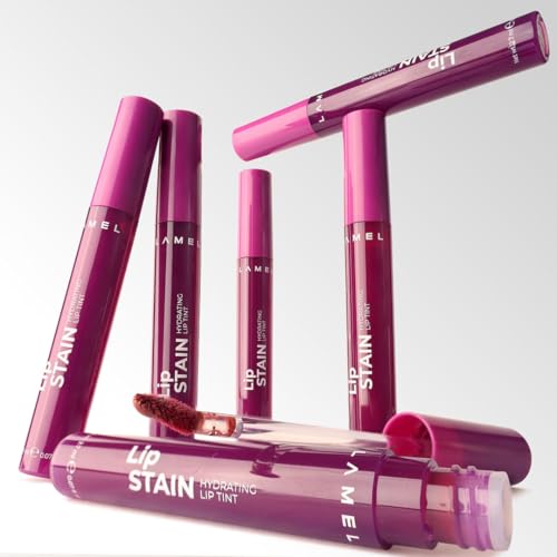 Lamel Hydrating Lip tint Stain -Temptation, lip tint, High-Shine Glossy Finish, Long-Lasting 8-Hour Wear, Lightweight Non-Sticky Lip Tint, Precision Applicator, Natural Tint Effect, lip tint gloss, 2.7 gm
