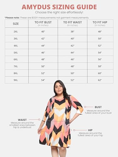 AMYDUS Plus Size Shirt Dress for Women | Smart Straight Fit | Collared Neck | Sweat Absorbing | XL to 9 XL Polo Dresses for Women