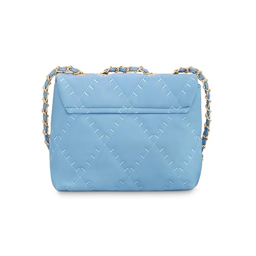 Fastrack Quilted Structured Sling Bag for Women, Girls and Ladies | with Magnetic Metal Lock and Chain Sling
