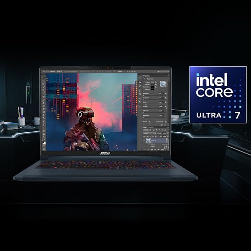 MSI Stealth 14 AI Studio, Intel Core Ultra 7 155H, Built-in AI,36CM 2.8K OLED 120Hz Gaming Laptop(32GB/1TB NVMe SSD/Windows 11 Home/NVIDIA GeForce RTX 4070, GDDR6 8GB /Star Blue/1.7Kg), A1VGG-054IN