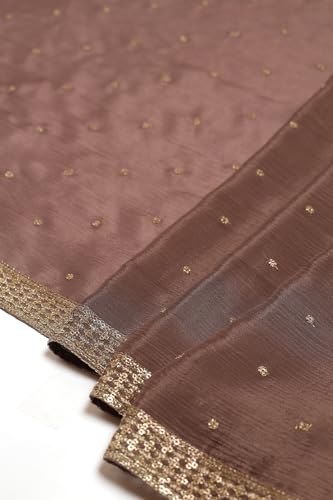 Soch Women's Chinon Salwar Suit Set (OWA5CD22374_Brown