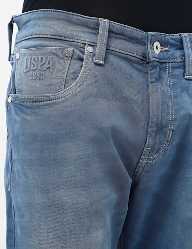 U.S. Polo Assn. Denim Co. Men's Tapered Jeans (UDJEN1941_Light Blue
