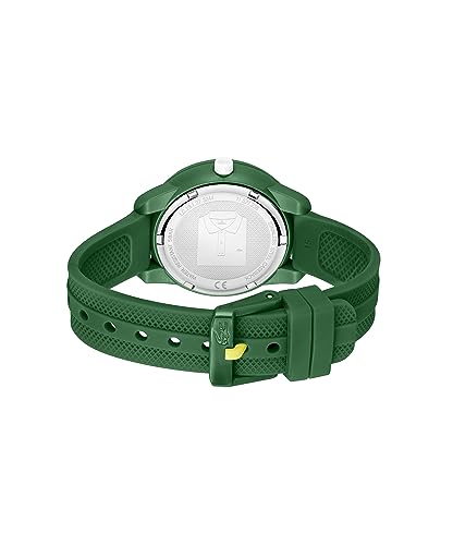 Lacoste Mini Tennis Qtz Basic Green Round Dial Kids Watch|Green Silicone Material|Multi Color Band - 2030055