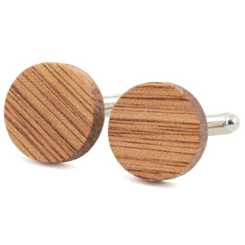 Peluche Natural Wooden Cufflinks for Men