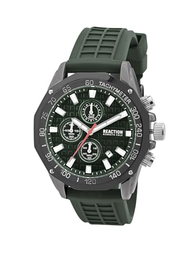Kenneth Cole Reaction Chronograph Army Green Dial Watch for Men - KRWGO0070703