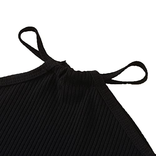 Hopscotch Girls Cotton Solid T-shirt and Skirt Set In Black Color For Ages 3-4 Years (JIG-3082399)