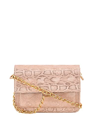 Sakwoods Women Pu Peach Sling Bag