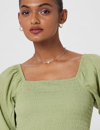 Styli Women's Polyester A-Line Midi Casual Dress (7007603213_Green