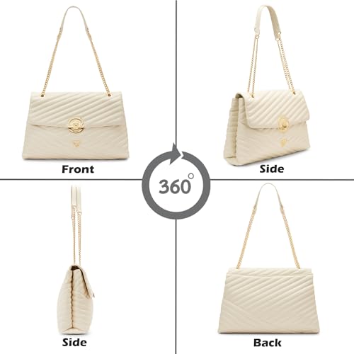 Lavie Signature Women's Denver Quilted Flap Satchel Handbag for Women | Satchel Bag for Work | Ladies purse | Stylish Shoulder Bag | Gift For Women