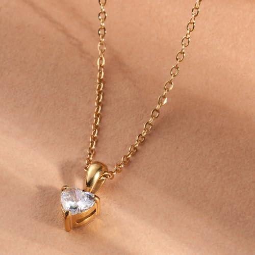 PALMONAS Regal Radiance Solitaire Necklace for Women - Waterproof & Anti-Tarnish Jewellery, Gift For Girls & Women