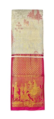 VFCollections Women's Traditional Handloom Kanchipuram Silk Pure Pattu Sarees | Rich Zari Woven Design | Bridal Saree | Unstitched Blouse -2