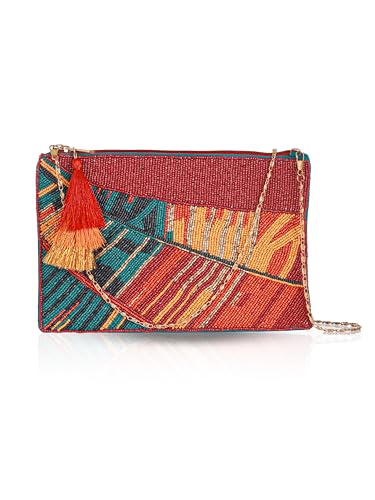 BAGUZZI Leafing Love Beaded Multicolor Sling Bag