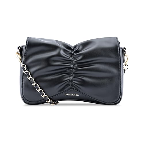 Fastrack Bow-tiful Sling | Faux-Leather Women's Handbags| Ladies Purse Handbag | Sling Bag for Casual Carry
