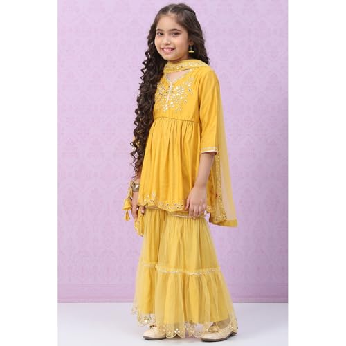 BIBA GIRL EMBROIDERY RELAXED KID(KW4802_MUSTARD YELLOW_11)
