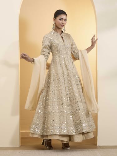 BIBA Dyed Cotton Kalidar Festive Kurta Set