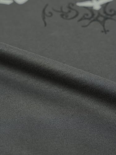 The Souled Store Nomad: Wings Men and Boys Short Sleeves Round Neck Grey Printed Casual Drop Shoulder Streetwear Trendy Super Oversized T-Shirt