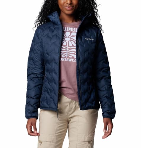 Columbia Womens Delta Ridge II Down Hooded Jacket, Collegiate Navy, XL