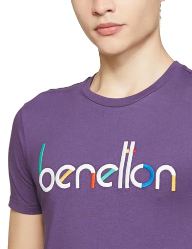 UNITED COLORS OF BENETTON Men's Regular Fit T-Shirt (24P3P99J4214I_White