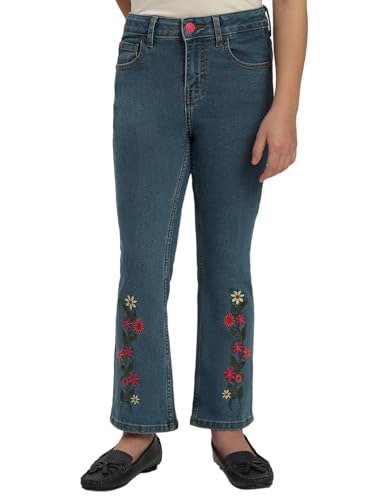 VERO MODA Girl Mid Rise Bootcut Blue Jeans