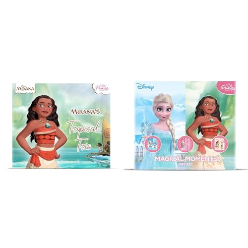 RENEEPrincess By Disney Moana’s Tropical Trio Nail & Lip Kit For Preteens Moana Beachy Peachy Lip BalmPrincess by Magical Moments Gift Set for Preteens Elsa Unicorn Makeup Kit