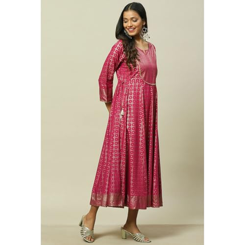 Rangriti Women Magenta Liva Kalidar Dress_42