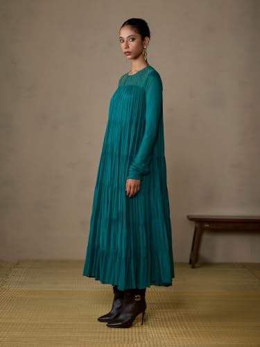 Ritu Kumar Ahram Teal Long Dress