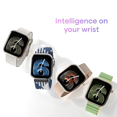 Noise Pro 6 Smart Watch:Intelligent AI, Endless AI Watch Faces, AI Companion, 1.85” AMOLED, EN2 Processor, Nebula UI 2.0, Emergency SOS, Compatible with iOS & Android(Rose-Gold Link)