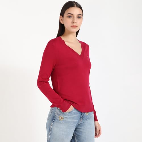 Tommy Hilfiger Womens Red Color Sweater (L)