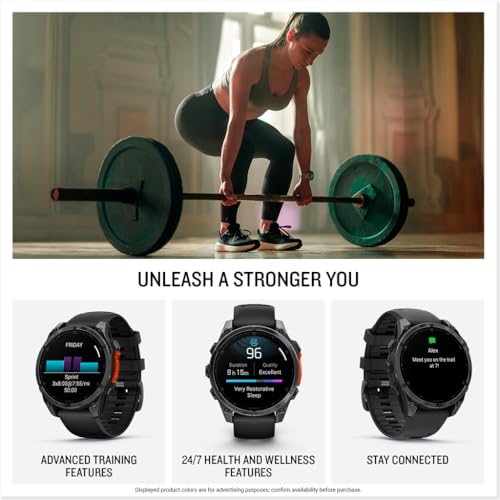 Garmin Fenix 8 47mm,AMOLED,Glass/SS,SlateGray Steel/Black,BlkBnd