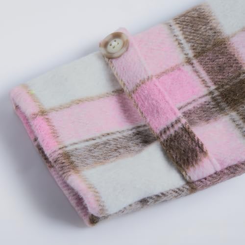 Hopscotch Girls Full Sleeves Pink Plaid Fleece Jacket For Ages(12-24 Months)