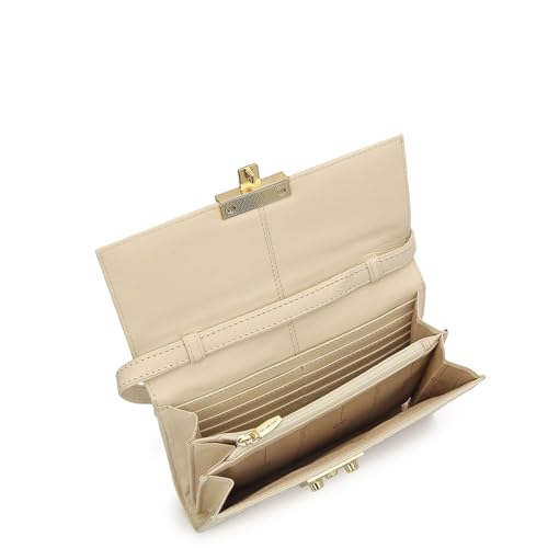 Da Milano Leather Sling Bag for Women - White (LSB-02512)