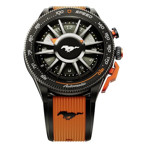 GOBOULT Newly Launched Mustang Stallion Smart Watch 1.43'' AMOLED Display, Rotating Bezel, BT Calling, 200+Watchfaces, 700 Nits Brightness, AI Voice Assistant, SpO2 Monitoring (Turbo Orange