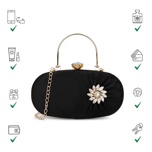 Lavie Women's Shaiz Oval Framed Clutch | Ladies purse | Gift For Girl, Women
