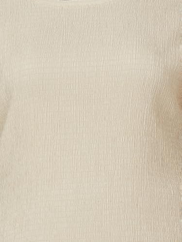 Max Women Textured Top (Beige_XS)