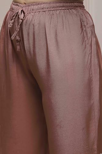 Biba Women Beige Mul Chanderi Blend Hand Embroidered Unstitched Suit Set_FREE SIZE