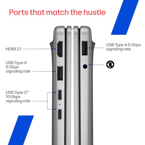 HP Omnibook 3, Snapdragon X Processor 45 TOPS (16GB LPDDR5x,512GB SSD) 2K WUXGA, Anti-Glare, 14''/35.6cm, Win 11, M365*Office 24,Silver,1.42kg, hz0026QU, Lighter mini Charger, FHD IR Camera, AI Laptop
