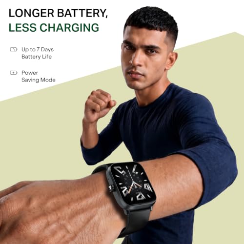 boAt Storm Blaze Smartwatch in Premium Metal Finish with Advanced BT Calling, Functional Crown, 1.83'' (4.64 cm) HD Display, IP68 Waterproof, HR, Sleep, Stress & SPO₂ Tracking, SOS (Active Black)
