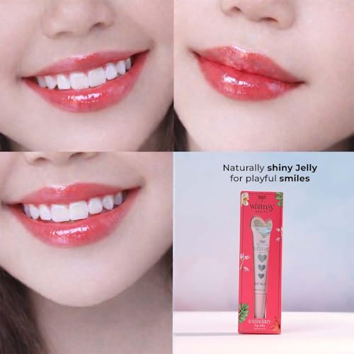 Whimsy Beauty Heart Lip Jelly Raspberry for Kids and Pre-Teens | Glossy Lip Jelly with Smooth Shiny Finish | Lightweight Non Sticky Formula | 4 to 16 Years | Organic, Natural, Chemical Free | 15 ml