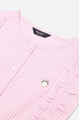 Allen Solly Girls Pink Stripe Casual Top