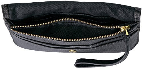 Fossil Amelia Flap Pouch Wallet Black One Size