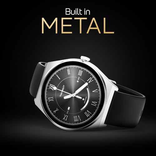 Fire-Boltt Phoenix Nova Smartwatch 1.43” Slim Super AMOLED Display, 466x466 Pixel Always-On Display, Bluetooth Calling, Health Tracker for Men & Women Midnight Black