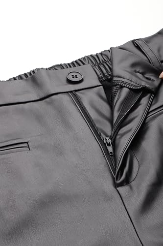 Label RITU KUMAR Black Emma Faux Leather Pant