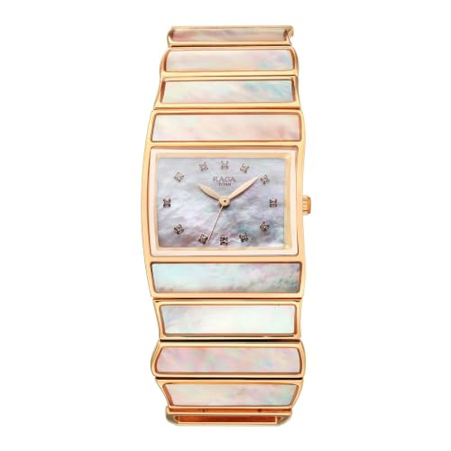 Titan Raga Women Power Pearls 2.0 Mother of Pearl Dial Watch - 2808WM01F