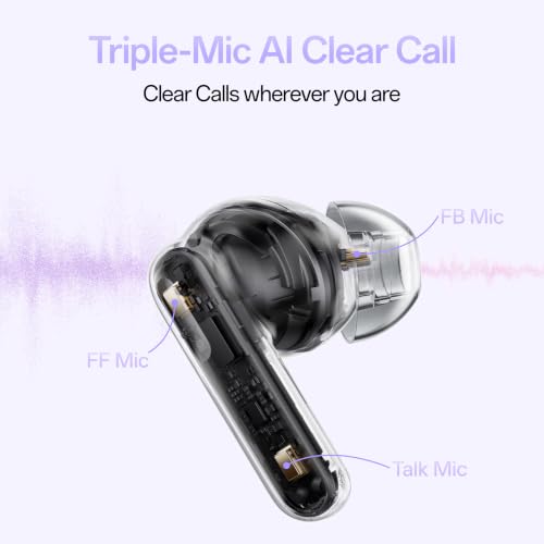 Oppo Enco Air 5 True Wireless Noise Cancelling Earbuds with 52dB Real time ANC,Upto 54Hrs Playtime,Triple-Mic AI Clear Call,Low Latency,Fast Charging.(Midnight Black)
