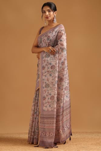 Soch Womens Onion Pink Kota Botanical Saree