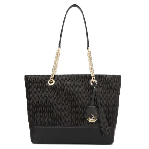 Da Milano Leather Shoulder Bag for Women - Black (LB-02240)