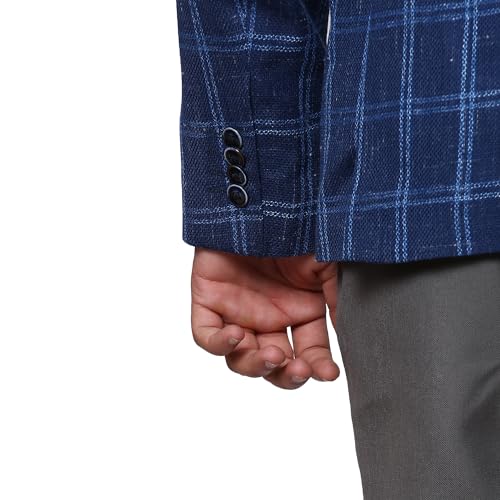 Park Avenue Men's Wrap Coat (PMJL02837-B7_Dark Blue