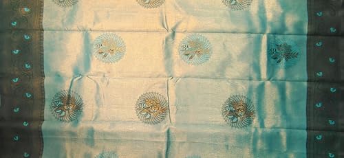 SREE KUMARAN Women's Kanchipuram Silk Pure Pattu Sarees With Blouse (VSK110-3)