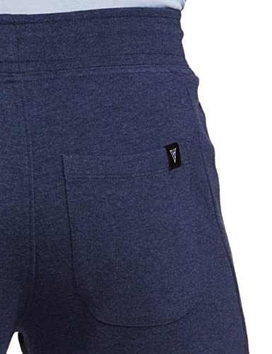 Van Heusen Athleisure Men Knit Shorts - Cotton Rich - Smart Tech, Easy Stain Release, Anti Stat, Ultra Soft, Quick Dry_50003_Blue_L